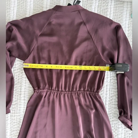 Aritzia Babaton Plum Long Sleeve Dress, Size Medium - Picture 4 of 10